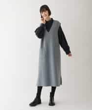 RLEAV02450 HIROKO BIS GRANDE(ヒロコ ビス グランデ) ウールリバージャンパースカート ベージュ