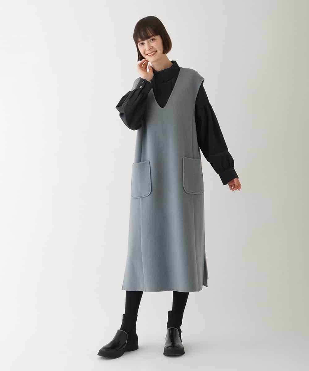 RLEAV02450 HIROKO BIS GRANDE(ヒロコ ビス グランデ) ウールリバージャンパースカート ベージュ