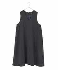 RLEDD03410 HIROKO BIS GRANDE(ヒロコ ビス グランデ) 【大きいサイズ】ピンストライプフレアジャンパースカート ネイビー