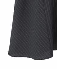 RLEDD03410 HIROKO BIS GRANDE(ヒロコ ビス グランデ) 【大きいサイズ】ピンストライプフレアジャンパースカート ネイビー