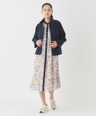 RLEDD07510 HIROKO BIS GRANDE(ヒロコ ビス グランデ) 【大きいサイズ】アイリスモチーフタックワンピース /洗濯機で洗える アイボリー