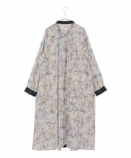 RLEDD07510 HIROKO BIS GRANDE(ヒロコ ビス グランデ) 【大きいサイズ】アイリスモチーフタックワンピース /洗濯機で洗える アイボリー