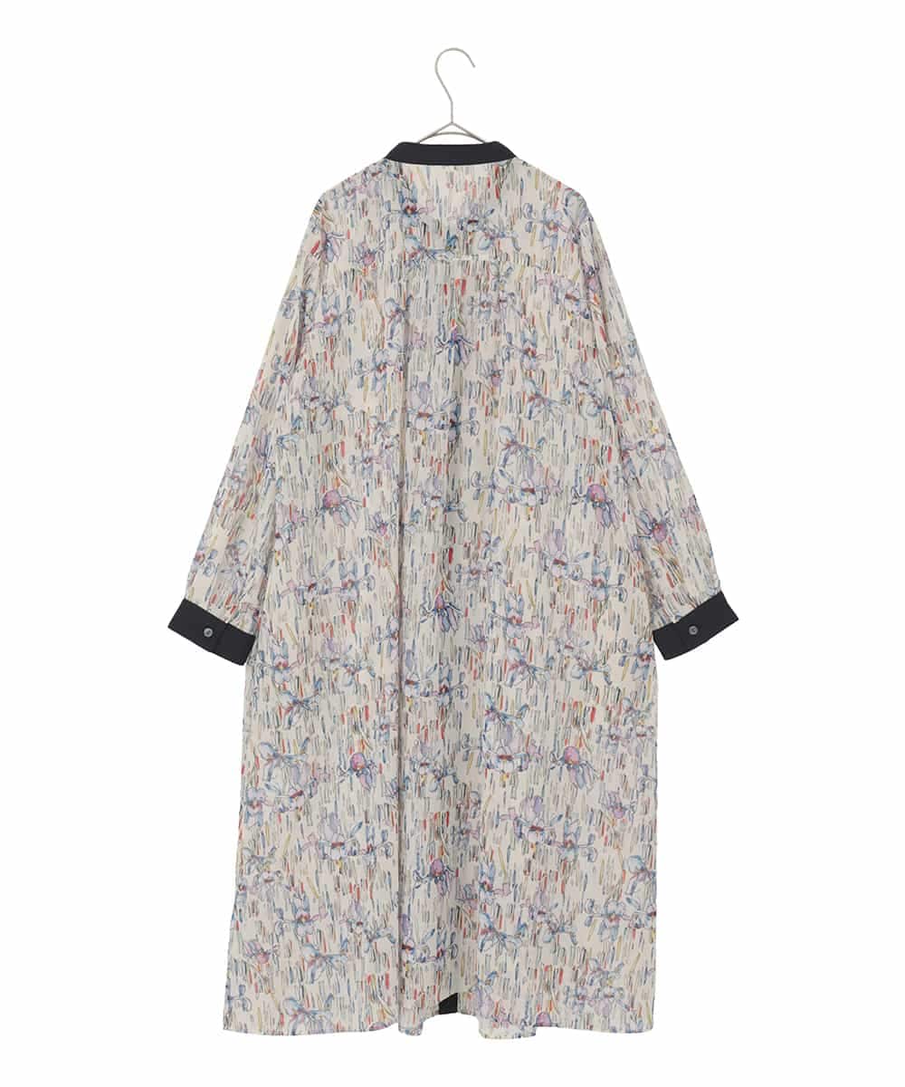 RLEDD07510 HIROKO BIS GRANDE(ヒロコ ビス グランデ) 【大きいサイズ】アイリスモチーフタックワンピース /洗濯機で洗える アイボリー