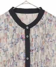 RLEDD07510 HIROKO BIS GRANDE(ヒロコ ビス グランデ) 【大きいサイズ】アイリスモチーフタックワンピース /洗濯機で洗える アイボリー