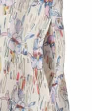 RLEDD07510 HIROKO BIS GRANDE(ヒロコ ビス グランデ) 【大きいサイズ】アイリスモチーフタックワンピース /洗濯機で洗える アイボリー