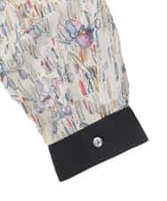 RLEDD07510 HIROKO BIS GRANDE(ヒロコ ビス グランデ) 【大きいサイズ】アイリスモチーフタックワンピース /洗濯機で洗える アイボリー