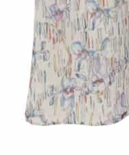 RLEDD07510 HIROKO BIS GRANDE(ヒロコ ビス グランデ) 【大きいサイズ】アイリスモチーフタックワンピース /洗濯機で洗える アイボリー