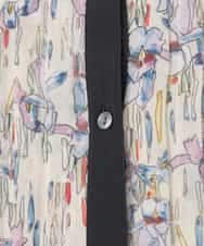 RLEDD07510 HIROKO BIS GRANDE(ヒロコ ビス グランデ) 【大きいサイズ】アイリスモチーフタックワンピース /洗濯機で洗える アイボリー