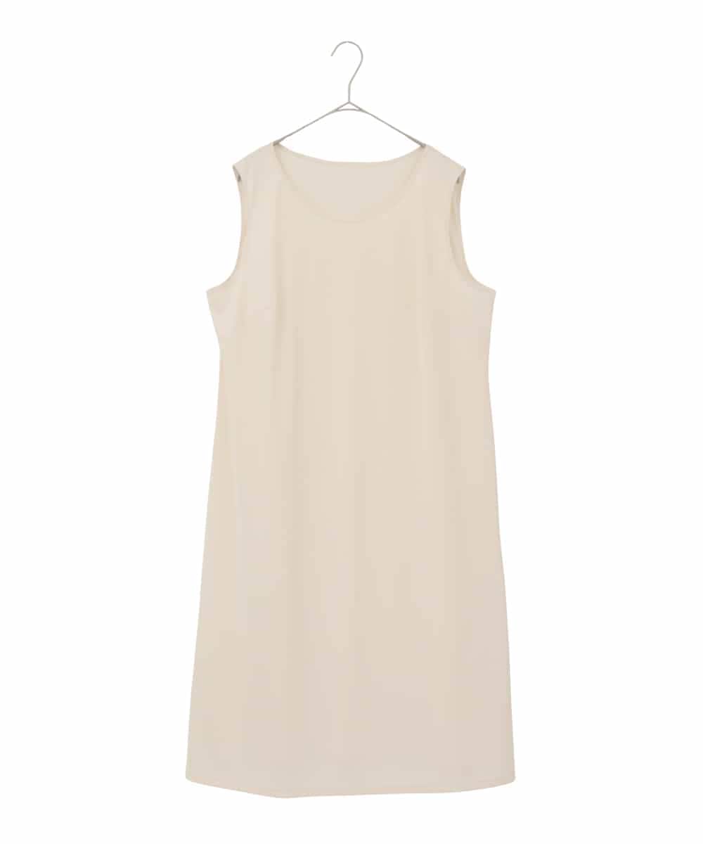 RLEDD07510 HIROKO BIS GRANDE(ヒロコ ビス グランデ) 【大きいサイズ】アイリスモチーフタックワンピース /洗濯機で洗える アイボリー