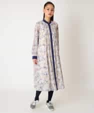 RLEDD07510 HIROKO BIS GRANDE(ヒロコ ビス グランデ) 【先行予約/大きいサイズ】アイリスモチーフタックワンピース アイボリー