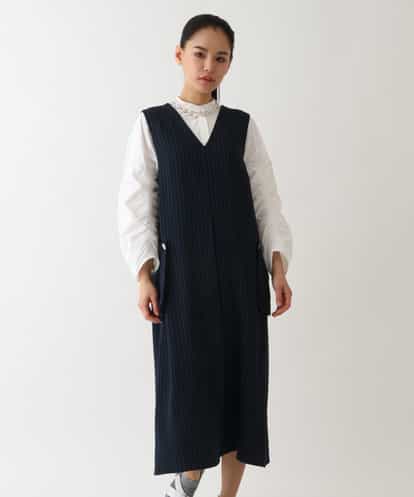 RLEDV06410 HIROKO BIS GRANDE 【洗える】ピンストライプジャンパースカート