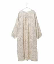 RLEED56510 HIROKO BIS GRANDE(ヒロコ ビス グランデ) ボタニカルモチーフピンタックドレス アイボリー