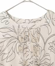 RLEED56510 HIROKO BIS GRANDE(ヒロコ ビス グランデ) ボタニカルモチーフピンタックドレス アイボリー