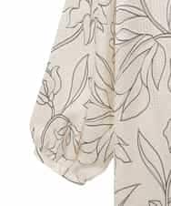 RLEED56510 HIROKO BIS GRANDE(ヒロコ ビス グランデ) ボタニカルモチーフピンタックドレス アイボリー