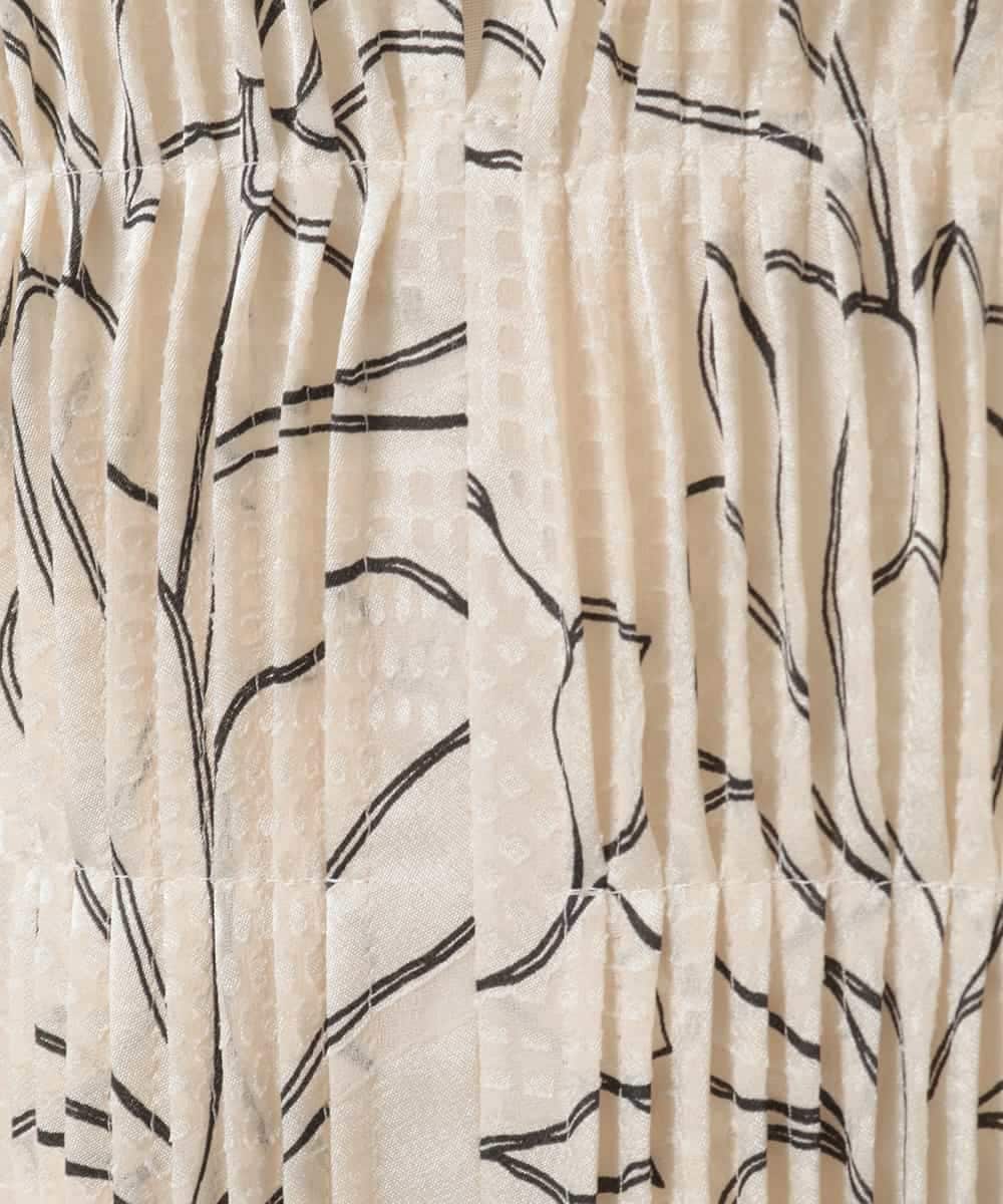 RLEED56510 HIROKO BIS GRANDE(ヒロコ ビス グランデ) ボタニカルモチーフピンタックドレス アイボリー