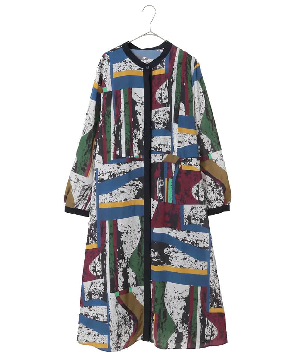 RLEFD20450 HIROKO BIS GRANDE アートパネルデザインプリントワンピース