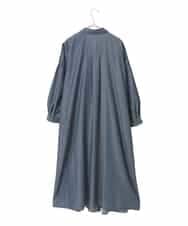 RLEFD41350 HIROKO BIS GRANDE(ヒロコ ビス グランデ) 【大きいサイズ】ピンタックデザインダンガリーワンピース ネイビー