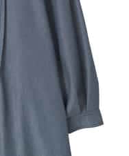 RLEFD41350 HIROKO BIS GRANDE(ヒロコ ビス グランデ) 【大きいサイズ】ピンタックデザインダンガリーワンピース ネイビー