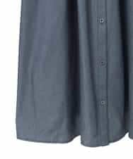 RLEFD41350 HIROKO BIS GRANDE(ヒロコ ビス グランデ) 【大きいサイズ】ピンタックデザインダンガリーワンピース ネイビー