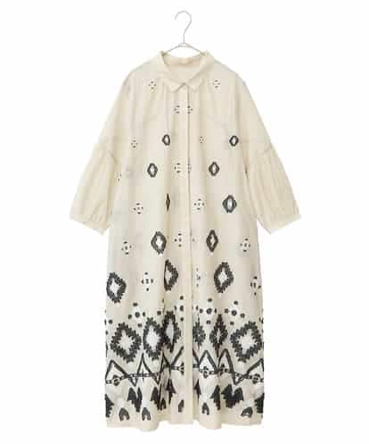 RLEGA11550 HIROKO BIS GRANDE 【大きいサイズ】エスニックモチーフドレス
