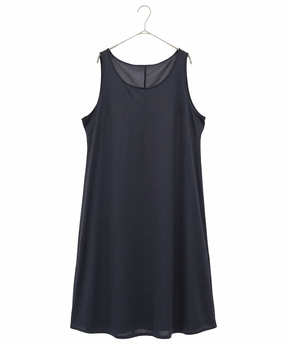 RLEGE50380 HIROKO BIS GRANDE(ヒロコ ビス グランデ) 【大きいサイズ/接触冷感/UVカット/速乾】セーラーカラージョーゼットワンピース ブルー