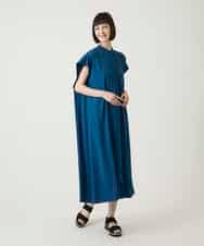 RLEGE50380 HIROKO BIS GRANDE(ヒロコ ビス グランデ) 【大きいサイズ/接触冷感/UVカット/速乾】セーラーカラージョーゼットワンピース ブルー