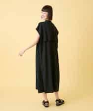 RLEGE50380 HIROKO BIS GRANDE(ヒロコ ビス グランデ) 【先行予約/大きいサイズ】セーラーカラージョーゼットワンピース ブラック