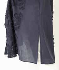 RLEGQ17350 HIROKO BIS GRANDE(ヒロコ ビス グランデ) 【洗える】コットンローン刺繍シャツワンピース ネイビー
