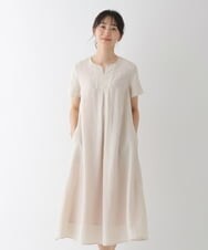 RLEGT03380 HIROKO BIS GRANDE(ヒロコ ビス グランデ) 【洗濯機で洗える】ドライタッチAラインワンピース オレンジ