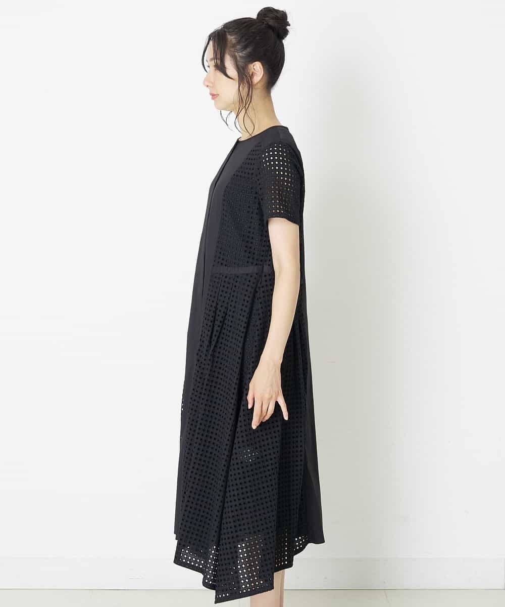 洗える アイレット配色ワンピース ワンピース Hiroko Bis Grande ヒロコ ビス グランデ イトキンオンラインストア