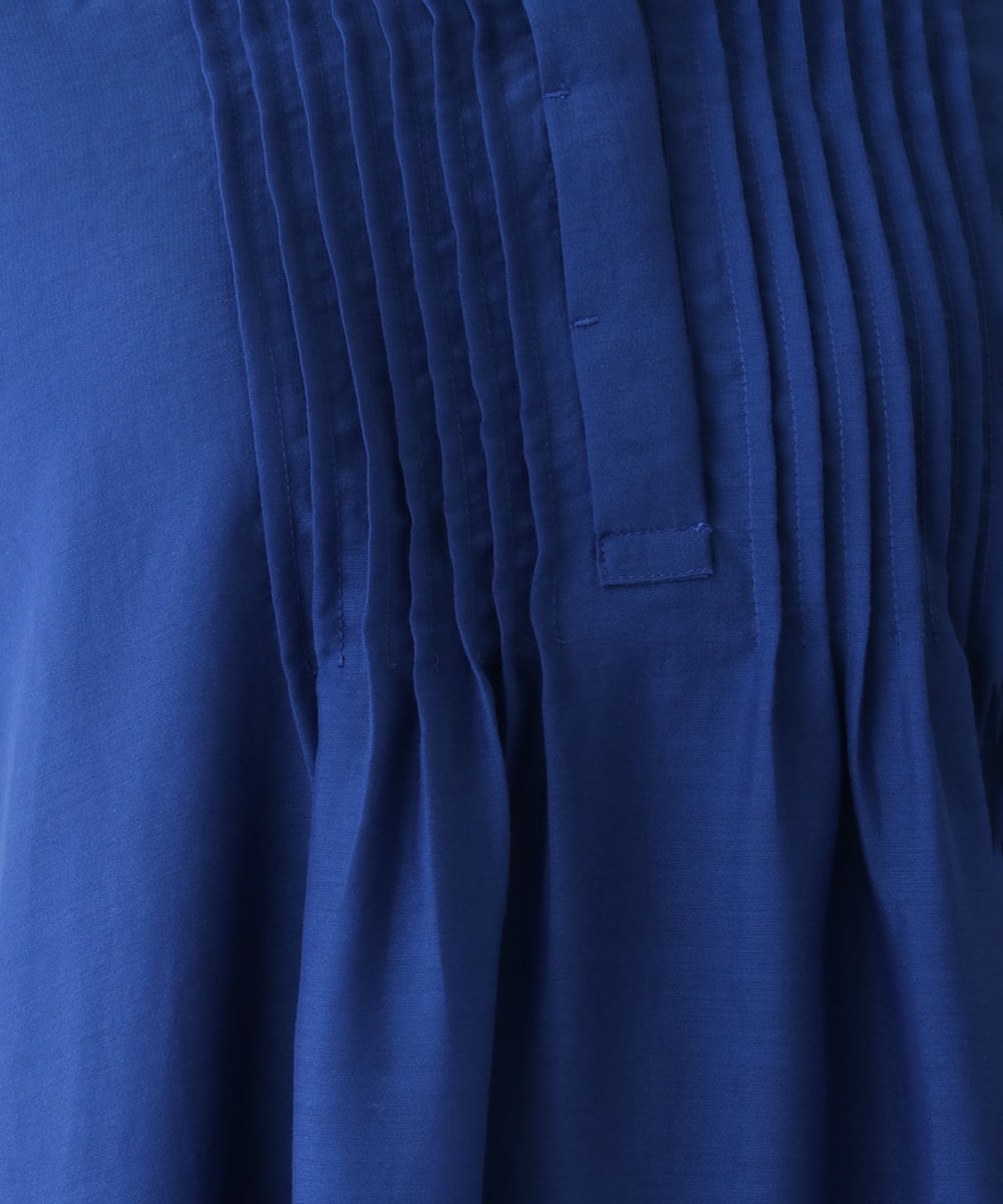RLEHS11360 HIROKO BIS GRANDE(ヒロコ ビス グランデ) 【洗濯機で洗える】ピンタックエアリーワンピース ブルー