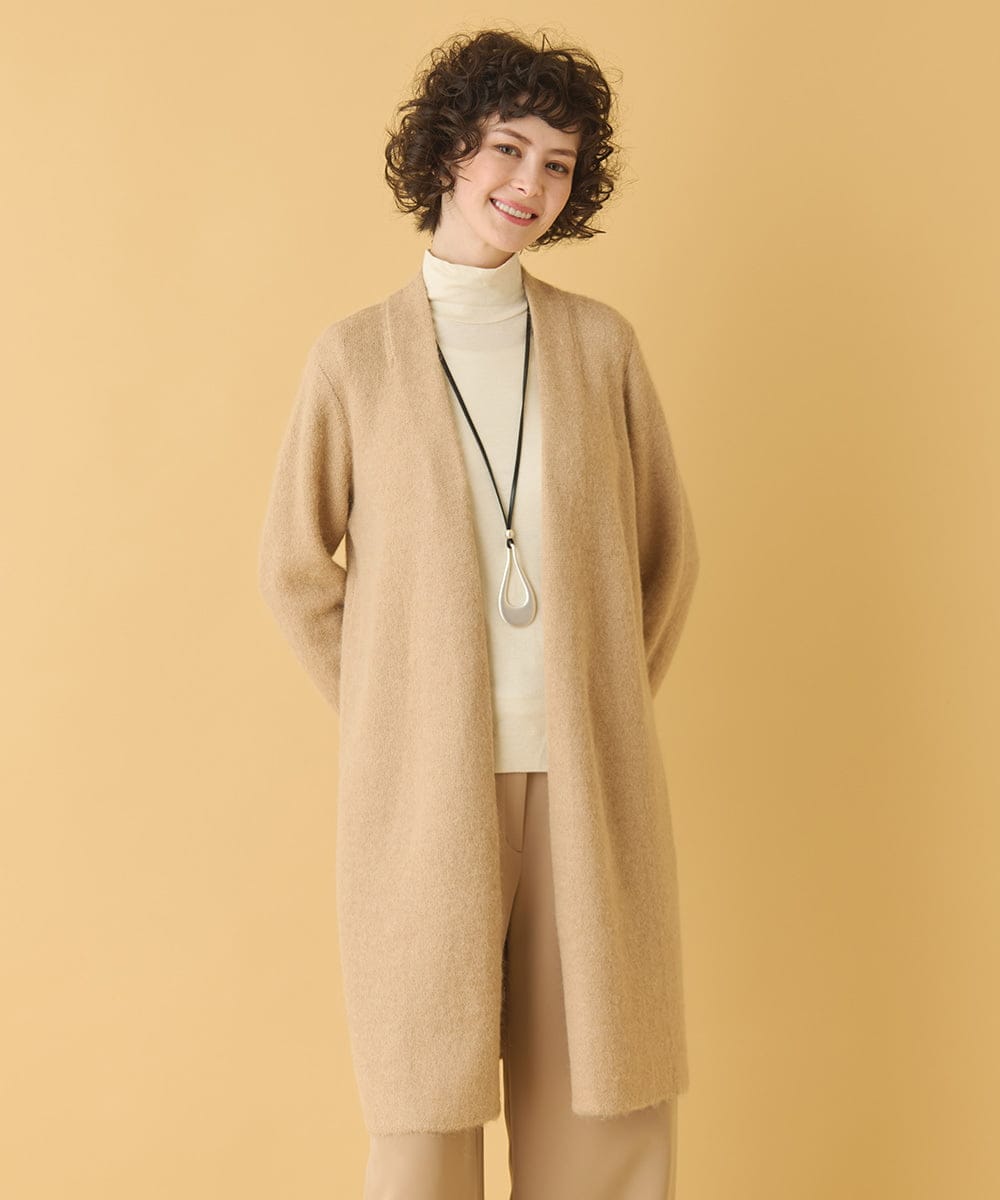 大きいサイズ】ヘアリーロングニットカーディガン(カーディガン