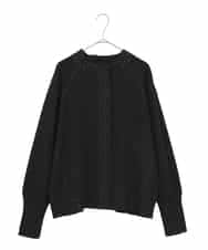 RLFAE45390 HIROKO BIS GRANDE(ヒロコ ビス グランデ) スタッズアクセントニットカーディガン ブラック