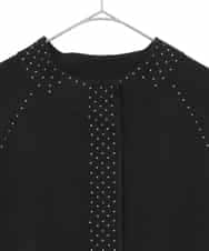 RLFAE45390 HIROKO BIS GRANDE(ヒロコ ビス グランデ) スタッズアクセントニットカーディガン ブラック