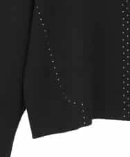 RLFAE45390 HIROKO BIS GRANDE(ヒロコ ビス グランデ) スタッズアクセントニットカーディガン ブラック