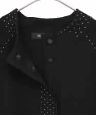 RLFAE45390 HIROKO BIS GRANDE(ヒロコ ビス グランデ) スタッズアクセントニットカーディガン ブラック