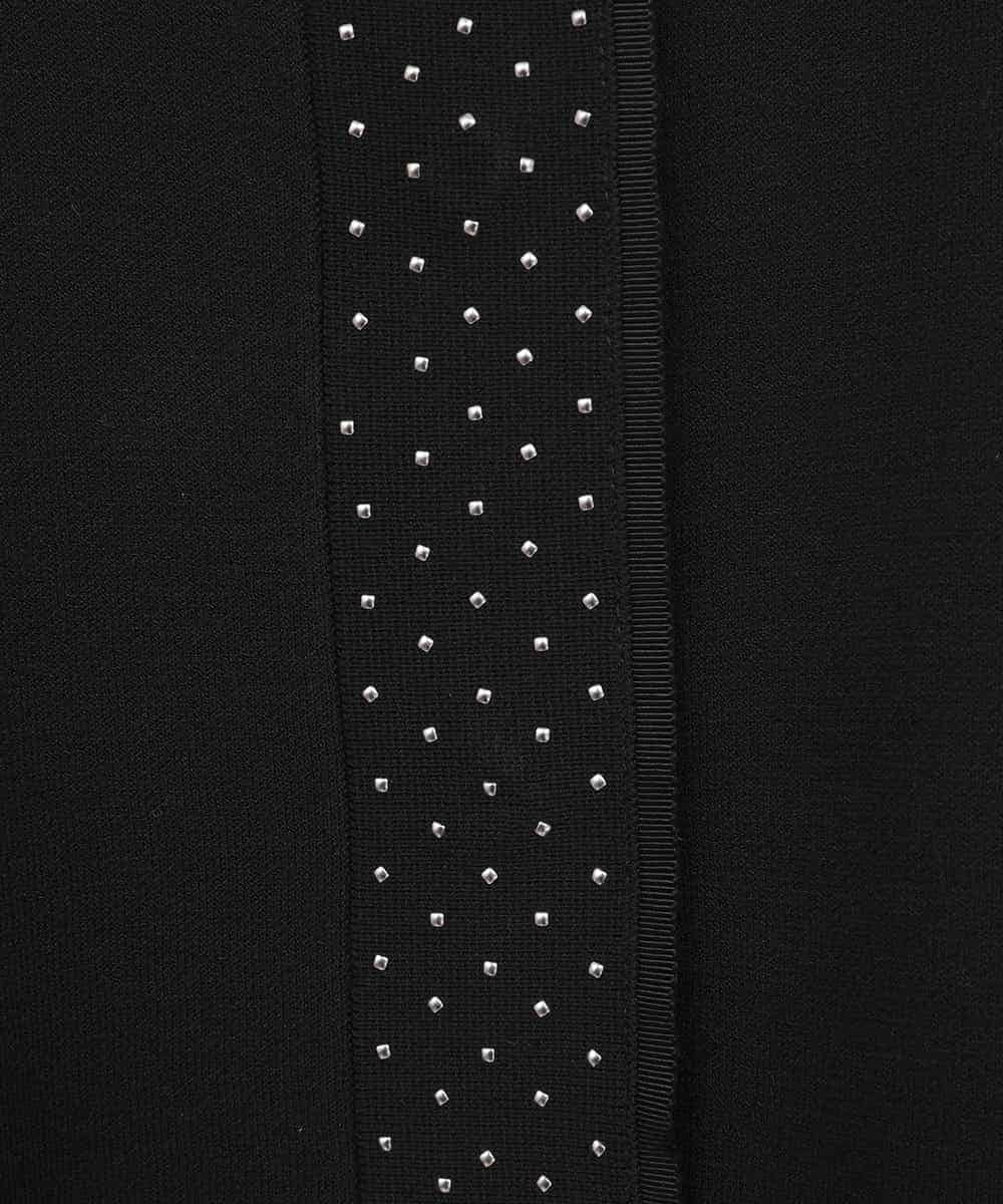 RLFAE45390 HIROKO BIS GRANDE(ヒロコ ビス グランデ) スタッズアクセントニットカーディガン ブラック