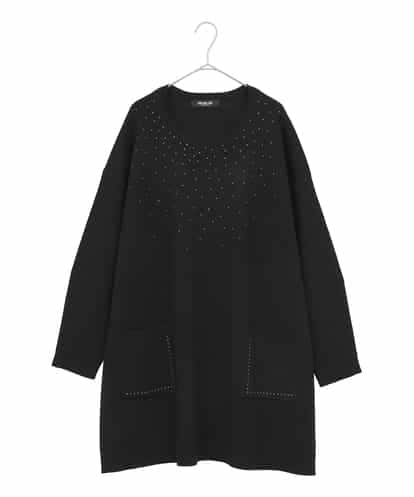 RLFAE46420 HIROKO BIS GRANDE スタッズアクセントニットチュニック