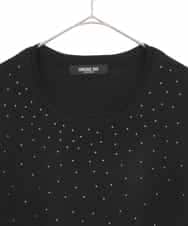 RLFAE46420 HIROKO BIS GRANDE(ヒロコ ビス グランデ) スタッズアクセントニットチュニック ブラック