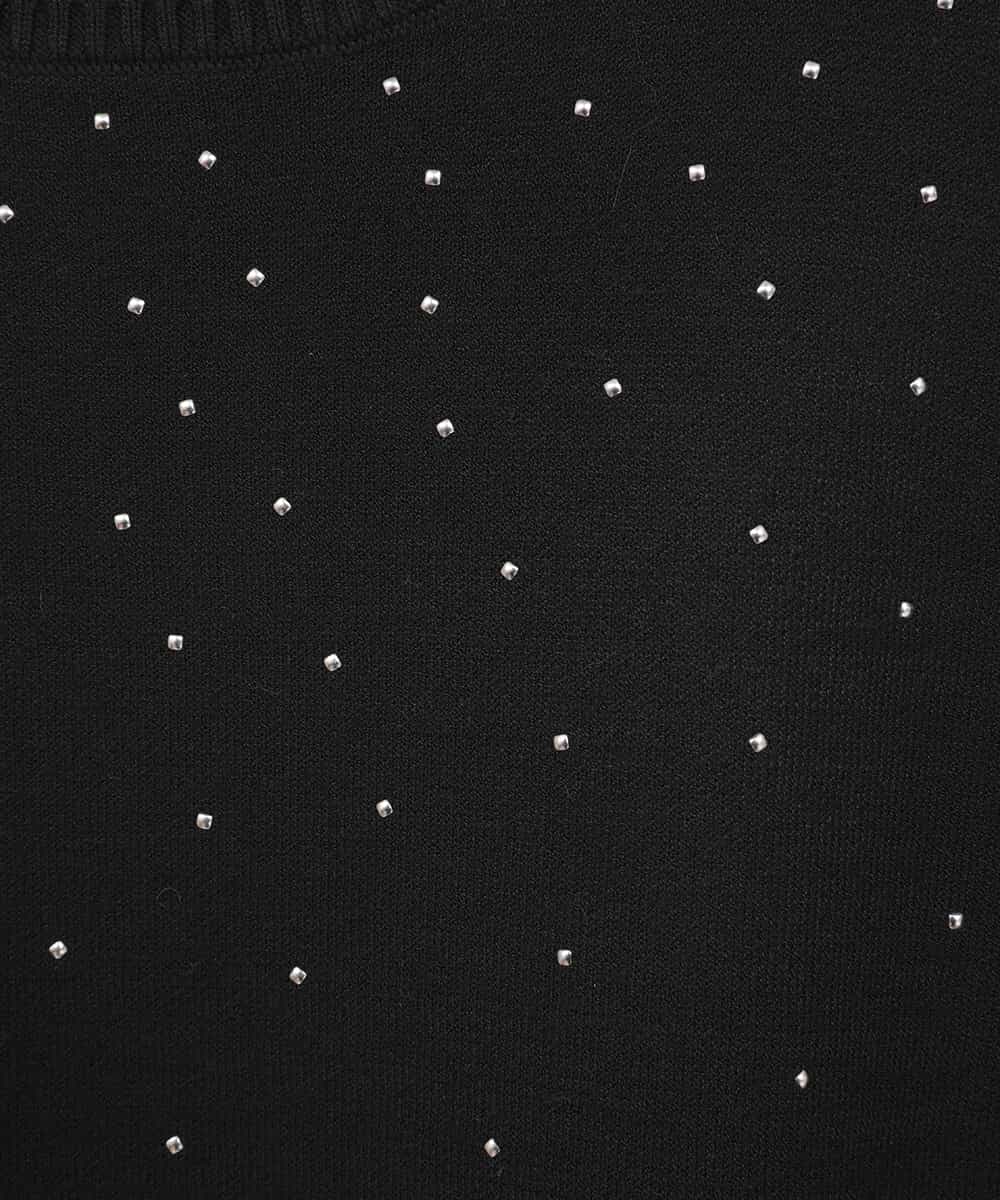 RLFAE46420 HIROKO BIS GRANDE(ヒロコ ビス グランデ) スタッズアクセントニットチュニック ブラック
