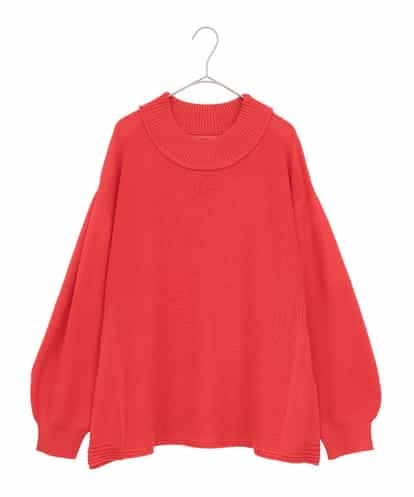 RLFAE47260  リブネックデザインウールニットプルオーバー