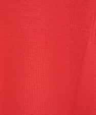 RLFAE47260 HIROKO BIS GRANDE(ヒロコ ビス グランデ) 【大きいサイズ】リブネックデザインウールニットプルオーバー レッド