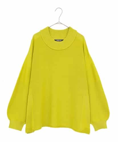 RLFAE47260 HIROKO BIS GRANDE リブネックデザインウールニットプルオーバー