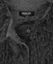 RLFAE48660 HIROKO BIS GRANDE(ヒロコ ビス グランデ) 【大きいサイズ】フリンジニットコート グレー