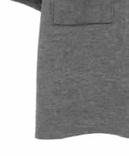 RLFAE48660 HIROKO BIS GRANDE(ヒロコ ビス グランデ) 【大きいサイズ】フリンジニットコート グレー