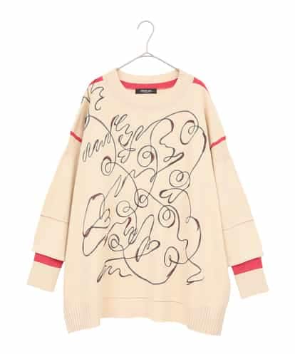 RLFAE50360  ニュアンス刺繍アクセントニットプルオーバー