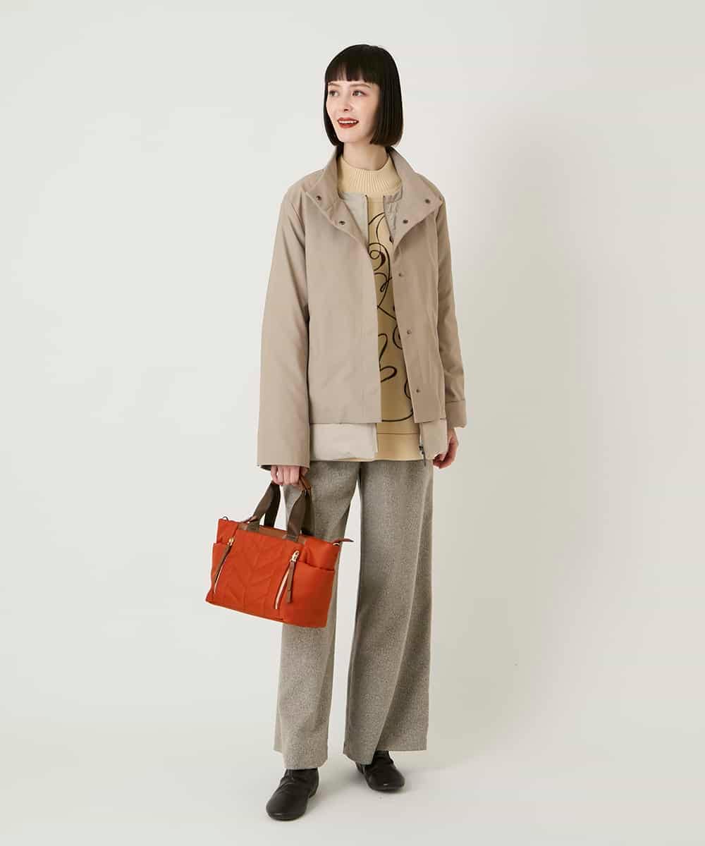 RLFAE50360 HIROKO BIS GRANDE(ヒロコ ビス グランデ) 【大きいサイズ】ニュアンス刺繍アクセントニットプルオーバー ベージュ