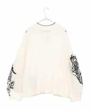 RLFAE56490 HIROKO BIS GRANDE(ヒロコ ビス グランデ) ペイズリー刺繍ニットカーディガン アイボリー