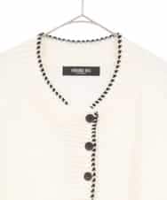 RLFAE56490 HIROKO BIS GRANDE(ヒロコ ビス グランデ) ペイズリー刺繍ニットカーディガン アイボリー