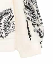 RLFAE56490 HIROKO BIS GRANDE(ヒロコ ビス グランデ) ペイズリー刺繍ニットカーディガン アイボリー